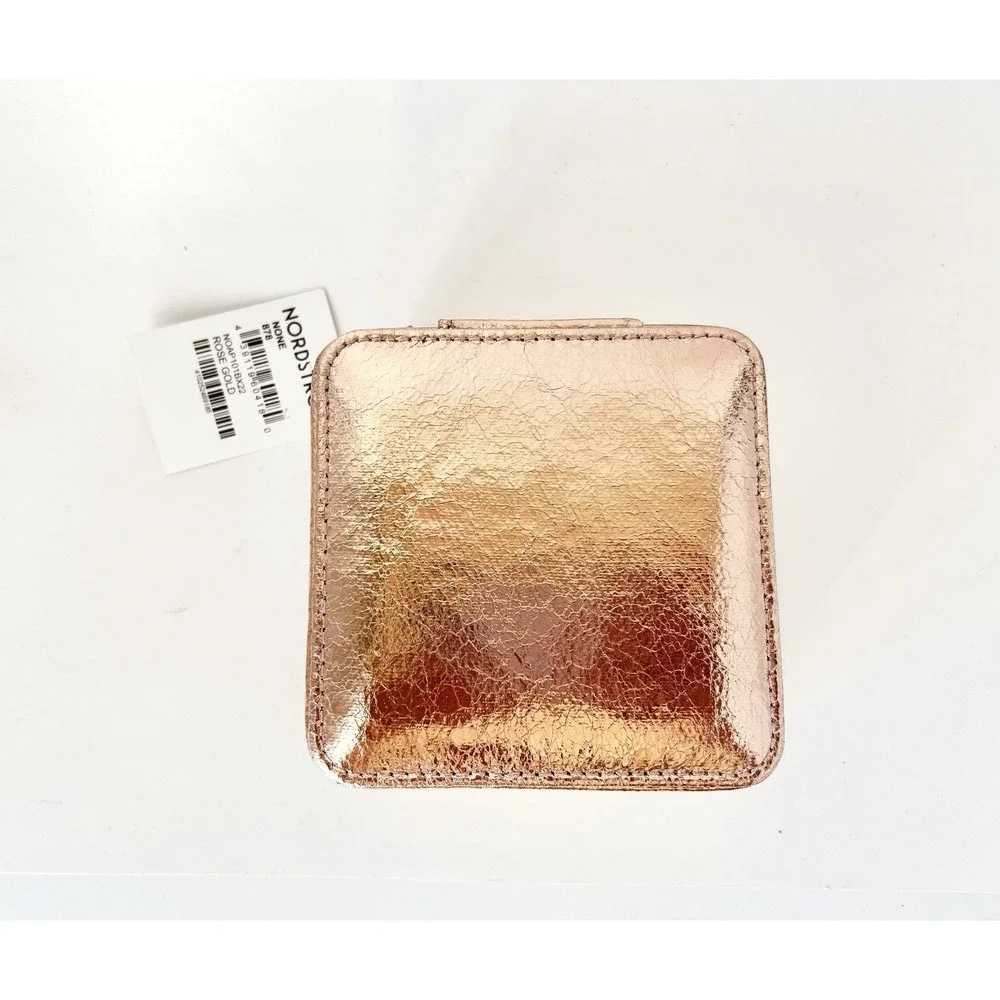 Nordstrom Rose Gold Square Jewelry‎ Travel Case Box 4.5
